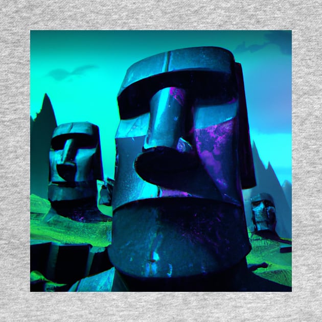 Easter Island in a Distant Techno Future by Star Scrunch